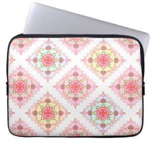 Housse Pour Ordinateur Portable Flore très élégante en carreaux de diamant Motif