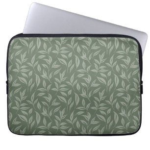 Housse Pour Ordinateur Portable Flore vert Sage