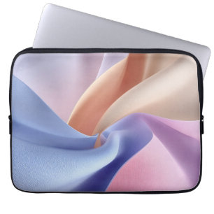 Housse Pour Ordinateur Portable Flux de tissu pastel abstrait avec des courbes dou