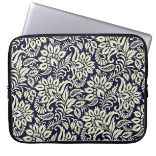 Housse Pour Ordinateur Portable Fond Floral Indien Design Vintage