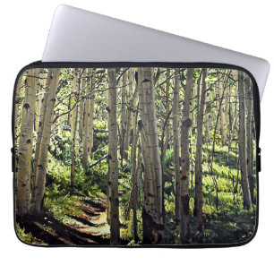 Housse Pour Ordinateur Portable Forêt de Peupliers Trembles