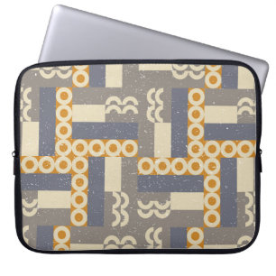 Housse Pour Ordinateur Portable Formes géométriques rétro, motif moderne