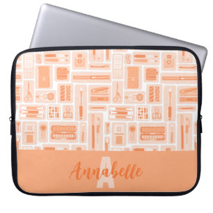 Housse Pour Ordinateur Portable Fournitures d'art mignonne Pêcher Motif orange Mon