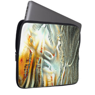 Housse Pour Ordinateur Portable Freak texture grise brûler des pièces à découper n
