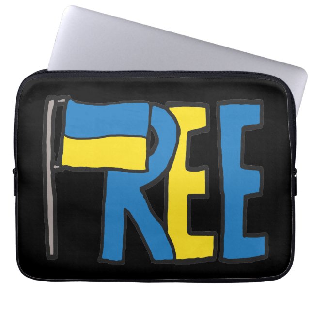 Housse Pour Ordinateur Portable Free Ukraine (Devant)