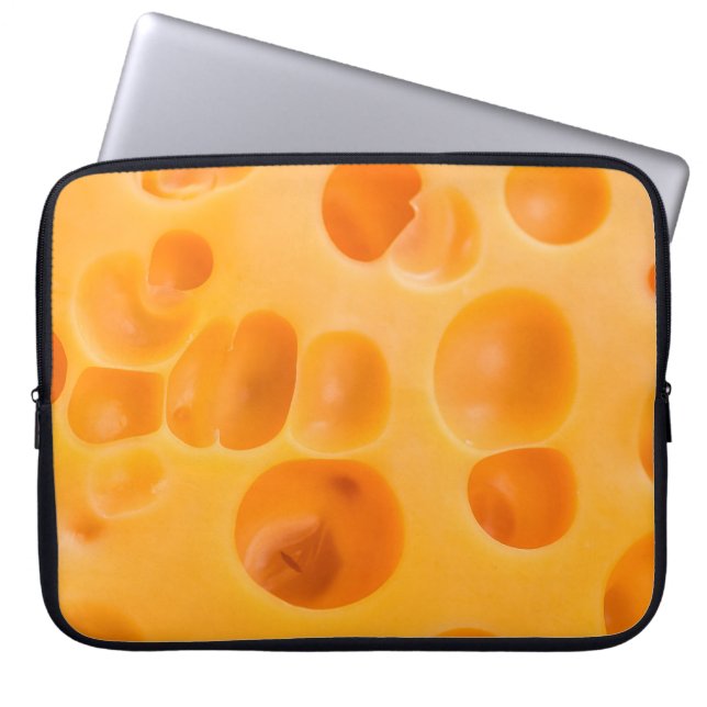 Housse Pour Ordinateur Portable Fromage isolé. (Devant)