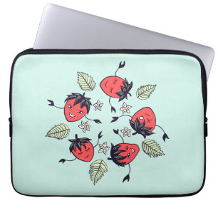Housse Pour Ordinateur Portable Fruit Kawaii à la fraise mûre