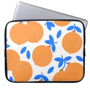 Housse Pour Ordinateur Portable Fruit orange : Motif exquis bleu-bracelet.
