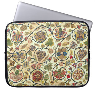 Housse Pour Ordinateur Portable Fruits et fleurs de broderie