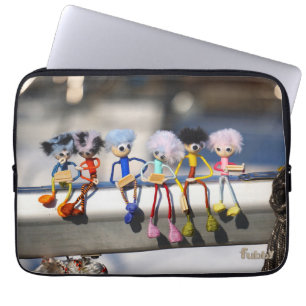 Housse Pour Ordinateur Portable Fubby's sur un taureau dans un poster 'Manhatten'.