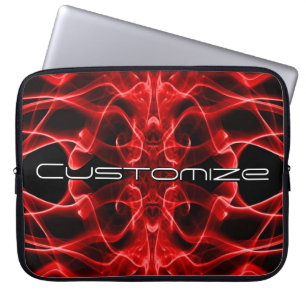 Housse Pour Ordinateur Portable Fumée Rouge Humeur Art Abstrait Personnalisé