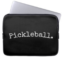 Fun Black Blanc Retro Courbé "Pickleball" Moto