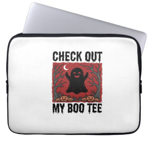 Housse Pour Ordinateur Portable Funny Halloween Ghost Boo Tee Vintage Vector Desig