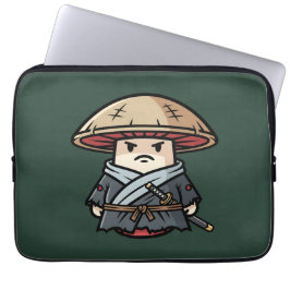 Housse Pour Ordinateur Portable Funny Mushroom Ronin Wandering Samurai Illustratio