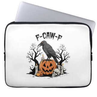 Housse Pour Ordinateur Portable Funny Raven, F-Caw-F, Skull Raven, Gothic Crow