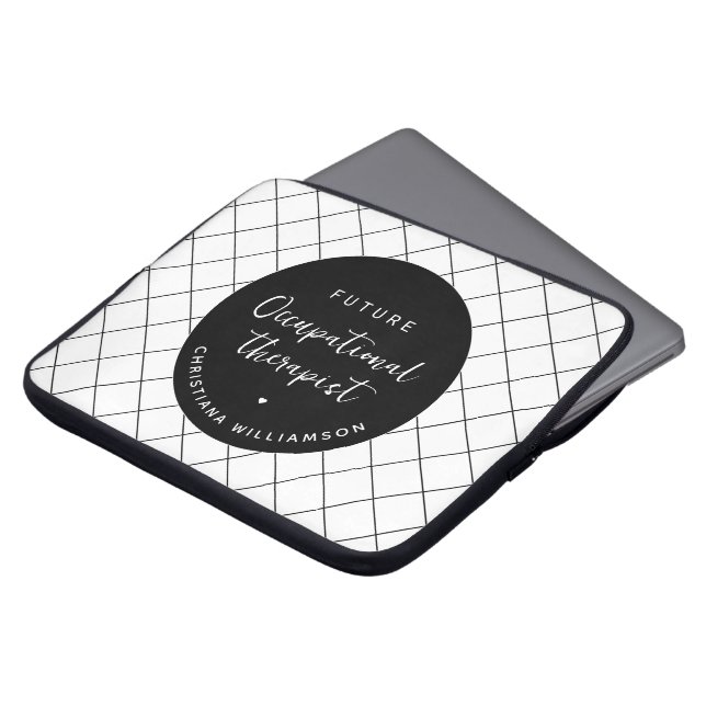 Housse Pour Ordinateur Portable Futur Personnalisé OT ergothérapeute Élégant (Devant haut)