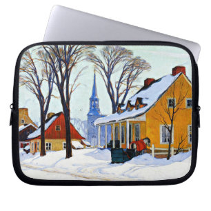 Housse Pour Ordinateur Portable Gagnon - Matin d'hiver, Baie-Saint-Paul