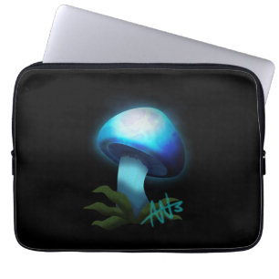 Housse Pour Ordinateur Portable Galaxy Shiitake brillant bleu clair champignons
