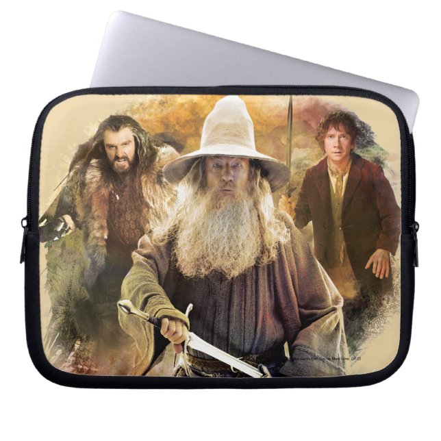 Housse Pour Ordinateur Portable Gandalf, THORIN OAKENSHIELD™ &amp; BILBO BAGGINS™ (Devant)