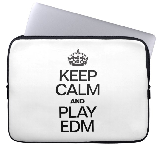 HOUSSE POUR ORDINATEUR PORTABLE GARDER CALME ET JOUER EDM (Devant)
