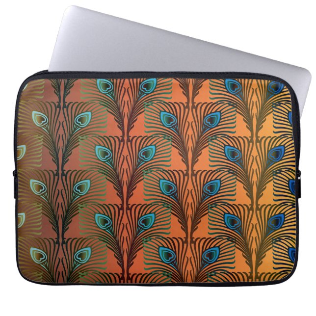 Housse Pour Ordinateur Portable Gatsby Grandes plumes design art déco (Devant)