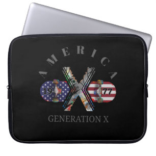 Housse Pour Ordinateur Portable Génération X American Skateboard 1977
