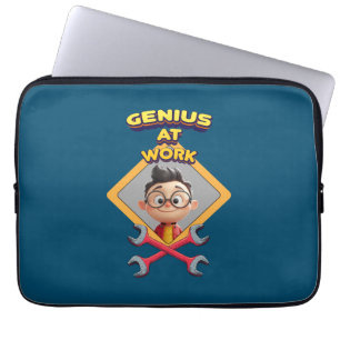 Housse Pour Ordinateur Portable génie travail drôle réparation geek ordinateur ani