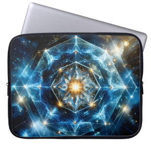 Housse Pour Ordinateur Portable Géométrie cosmique mandala étoile univers abstrait