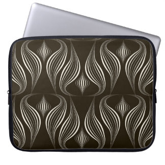 Housse Pour Ordinateur Portable Géométrique monochrome : Texture Vintage moderne