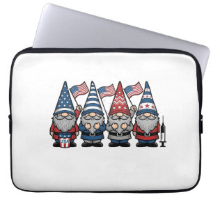 Housse Pour Ordinateur Portable Gnome infirmière patriotique Gravure vintage vecto