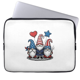 Housse Pour Ordinateur Portable Gnome Patriotique Gravure Vintage Design Vectoriel