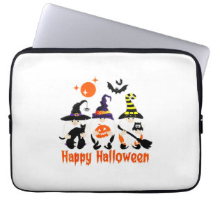 Housse Pour Ordinateur Portable Gnomes d'Halloween Mignon Citrouille d'Automne