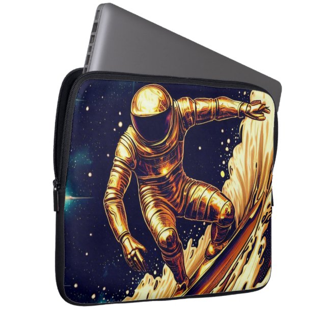 HOUSSE POUR ORDINATEUR PORTABLE GOLD ASTRONAUT (Devant droit)