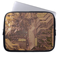 Gold Cyber Circuit Board Tech Art Electronique
