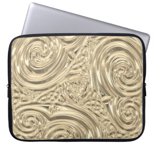 Housse Pour Ordinateur Portable Gold élégant victorien nouveau