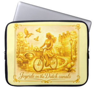 Housse Pour Ordinateur Portable GoldAmsterdam Abstrait Romantique Vintage StreetRi