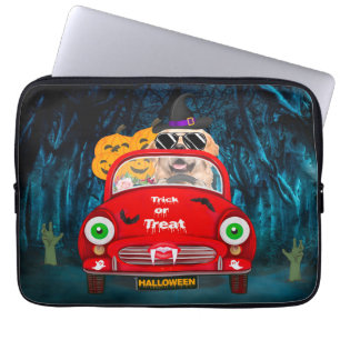 Housse Pour Ordinateur Portable Golden Retriever Chien voiture voiture effrayant H