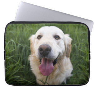 Housse Pour Ordinateur Portable Golden Retriever souriant