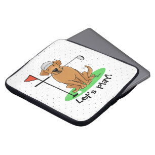 Housse Pour Ordinateur Portable Golf Yellow Labrador Retriever (yaourt 5) Chien -