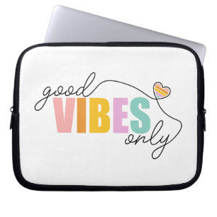 Housse Pour Ordinateur Portable Good Vibes seulement Rainbow Heart