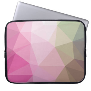 Housse Pour Ordinateur Portable Gradient rose géométrique mou