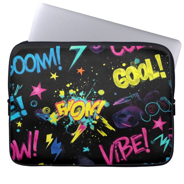 Housse Pour Ordinateur Portable Graffiti lumineux de Natasha Us (Devant)