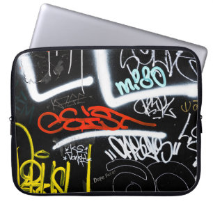 Housse Pour Ordinateur Portable Graffiti noir et multicolore