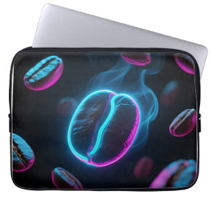 Housse Pour Ordinateur Portable Graine de café énergisante Neon Glow