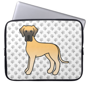 Housse Pour Ordinateur Portable Grand Danois Fauve Chien de Dessin Animé Mignon & 