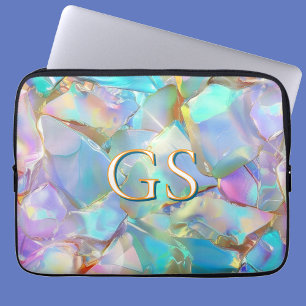 Housse Pour Ordinateur Portable Grand monogramme ou nom sur Opal