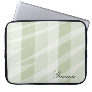 Housse Pour Ordinateur Portable Grandes zèbres blanches à la menthe