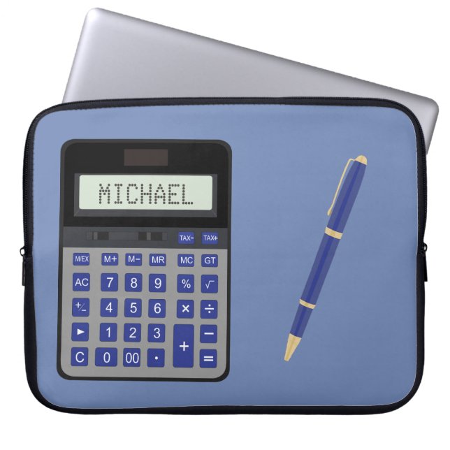 Housse Pour Ordinateur Portable Graphique Calculateur et stylo (Devant)