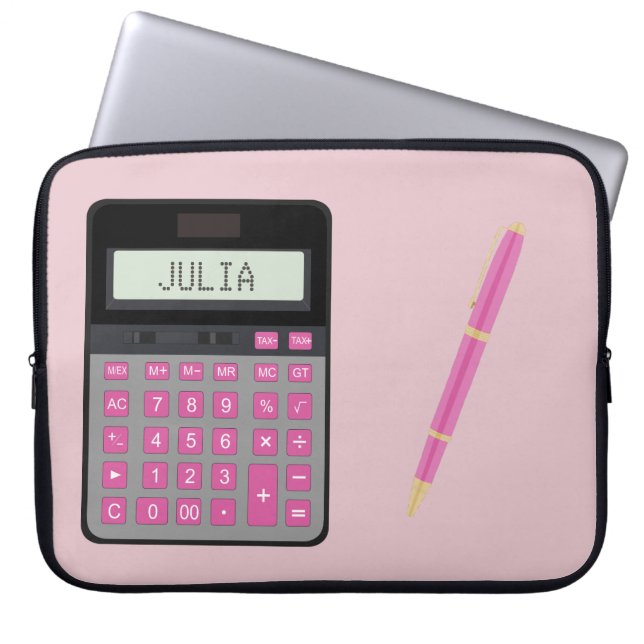 Housse Pour Ordinateur Portable Graphique Calculateur et stylo (Devant)