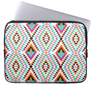 Housse Pour Ordinateur Portable Graphique géométrique coloré et brillant